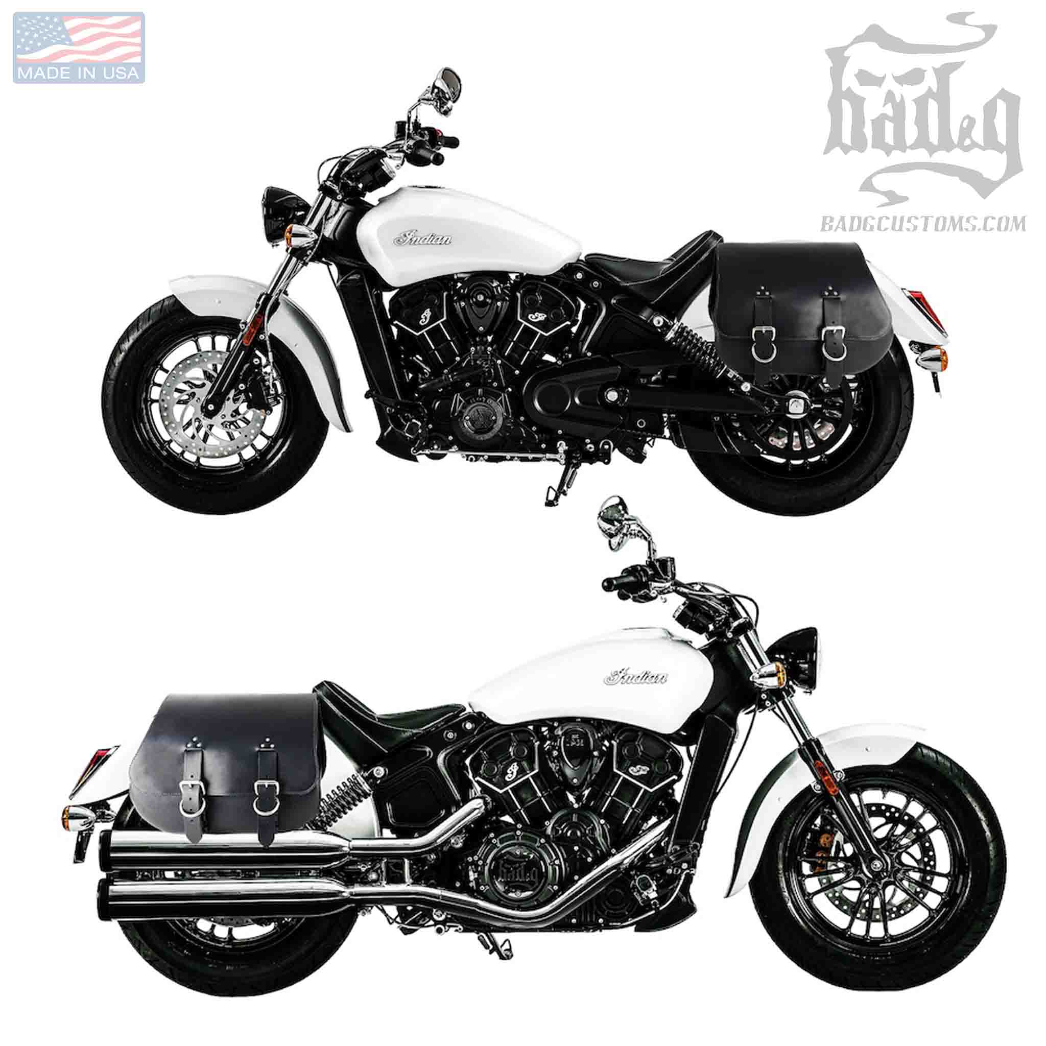 Upgrade your ride with the IS01 Heavy Duty Saddlebags. Hand crafted in USA with premium veg tan steer hide leather and stainless steel hardware. Durable and stylish, they are the perfect fit for your motorcycle.