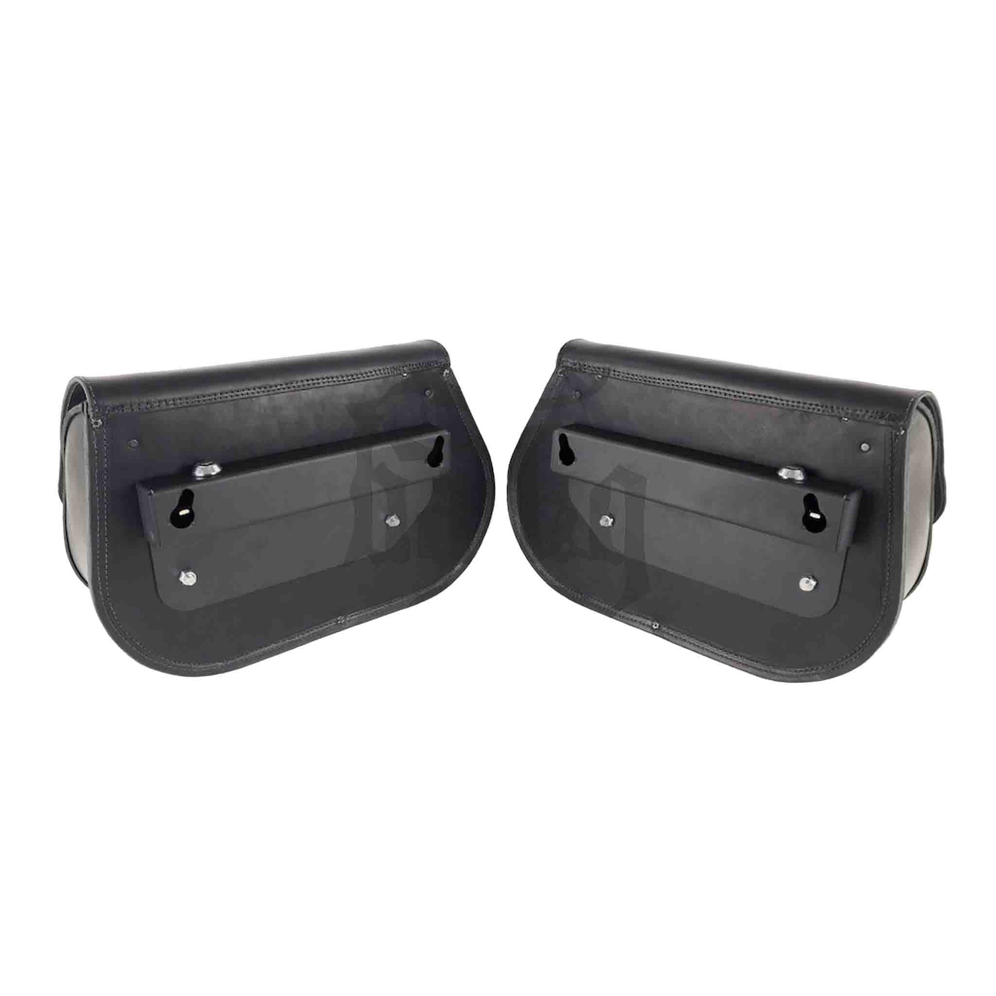 Upgrade your ride with the IS01 Heavy Duty Saddlebags. Hand crafted in USA with premium veg tan steer hide leather and stainless steel hardware. Durable and stylish, they are the perfect fit for your motorcycle.